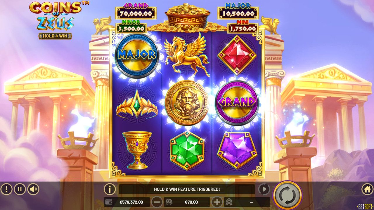 BetSoft Coins of Zeus Screenshot