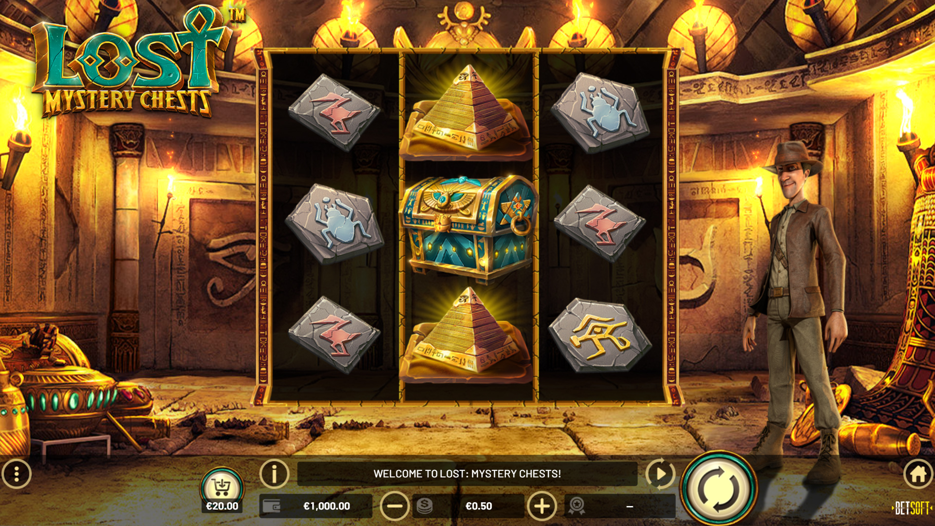 BetSoft Lost Mystery Chests Screenshot