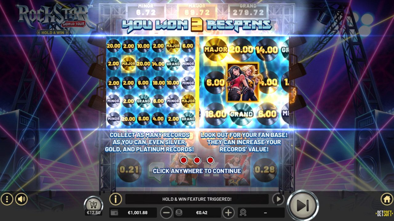 BetSoft Rockstar World Tour Screenshot