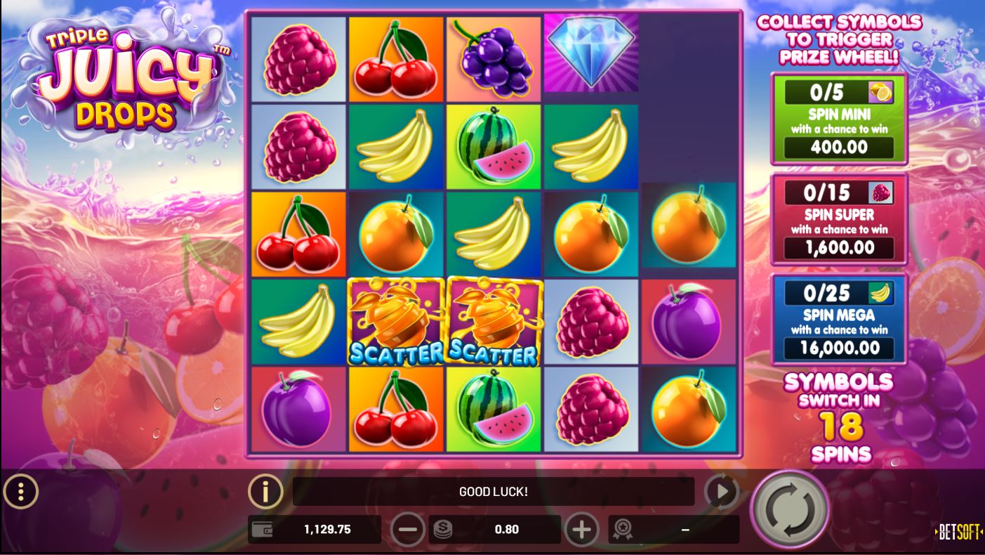 BetSoft Triple Juicy Drops Screenshot