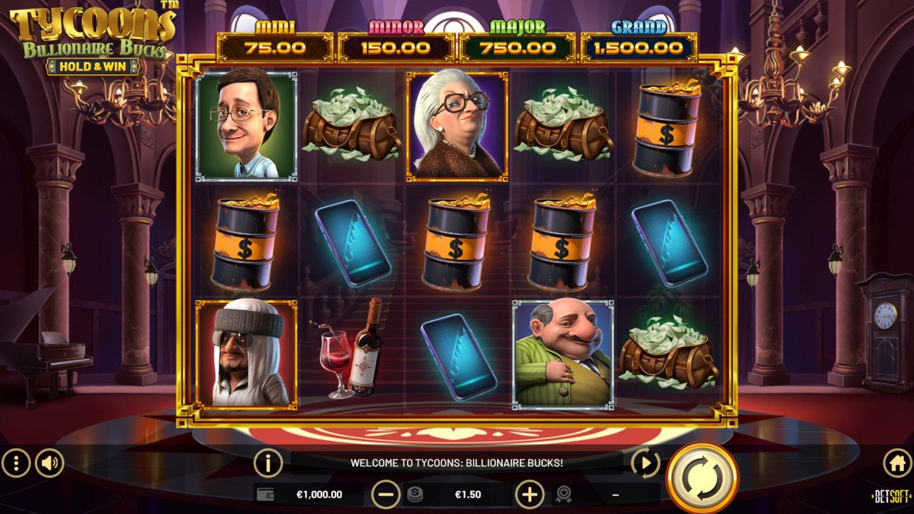 BetSoft Tycoons Billionaire Bucks Screenshot